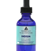 blue dropper bottle of liquid indium supplement